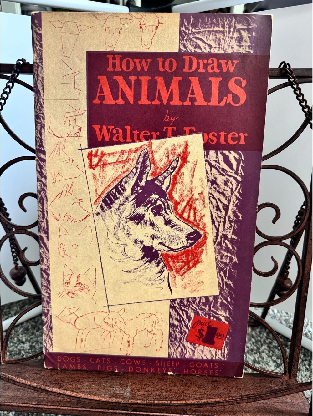 Vintage 'How to Draw Animals' Book by Walter T. Foster - Classic Art Instruction